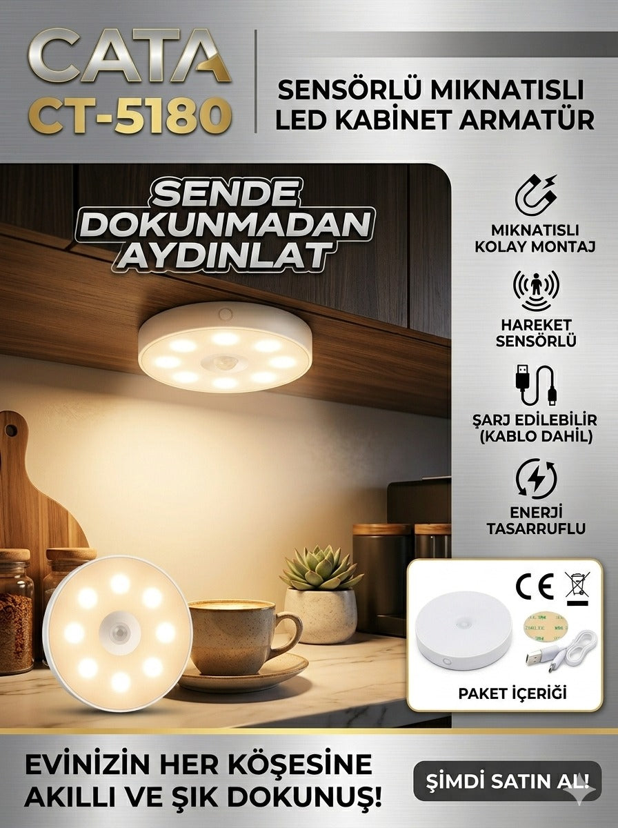 Ct 5180 kabinet aydınlatma armatürü mıktanıslı şarzlı